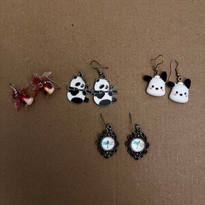 funky animal earring lot